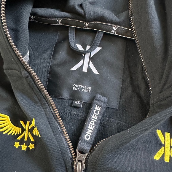 ONEPIECE Black Hooded Jumpsuit with Patches. - Picture 5 of 5